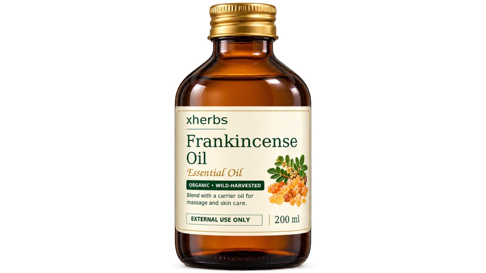Frankincense Essential Oil 200ml – Pure, Wild-Harvested (Dilute Before Use) — on xHerbs Store Nigeria