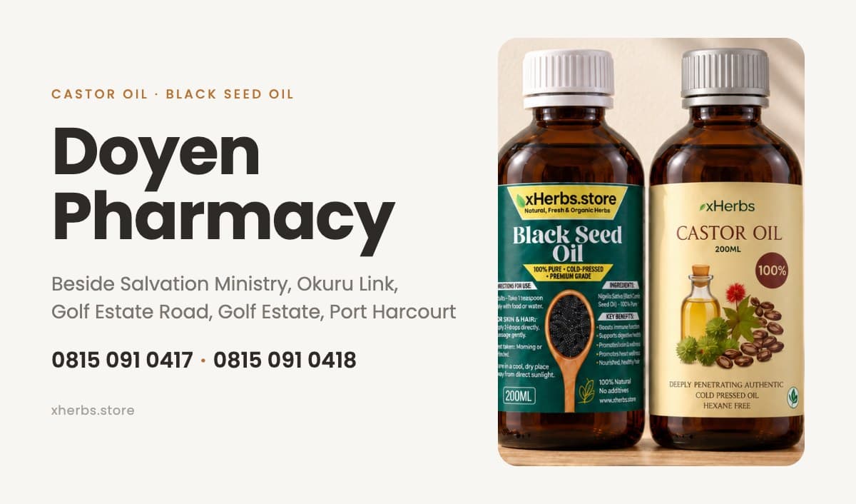 Where to Buy Black Seed Oil in Port Harcourt: Doyen Pharmacy, Golf Estate