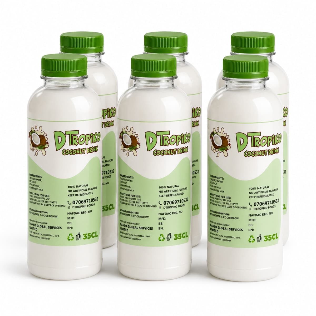DTropiko Coconut Drink x 6 bottles 35CL each — on xHerbs Store Nigeria