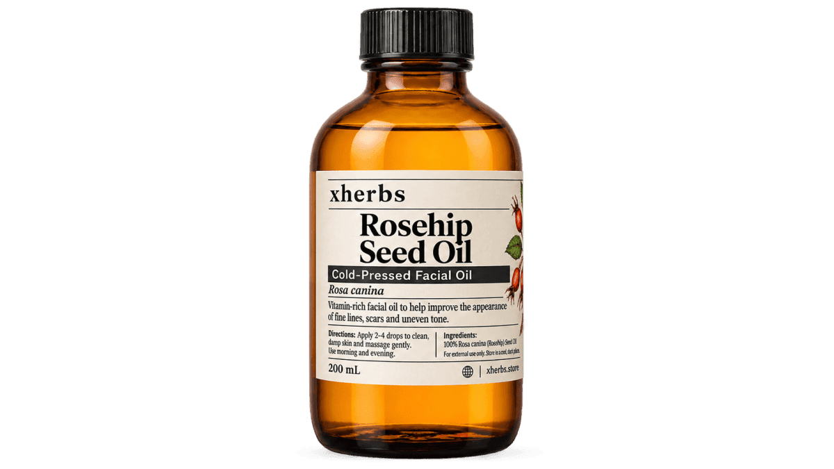 Rosehip seed oil for stretch marks and hyperpigmentation - cold-pressed 200ml — on xHerbs Store Nigeria