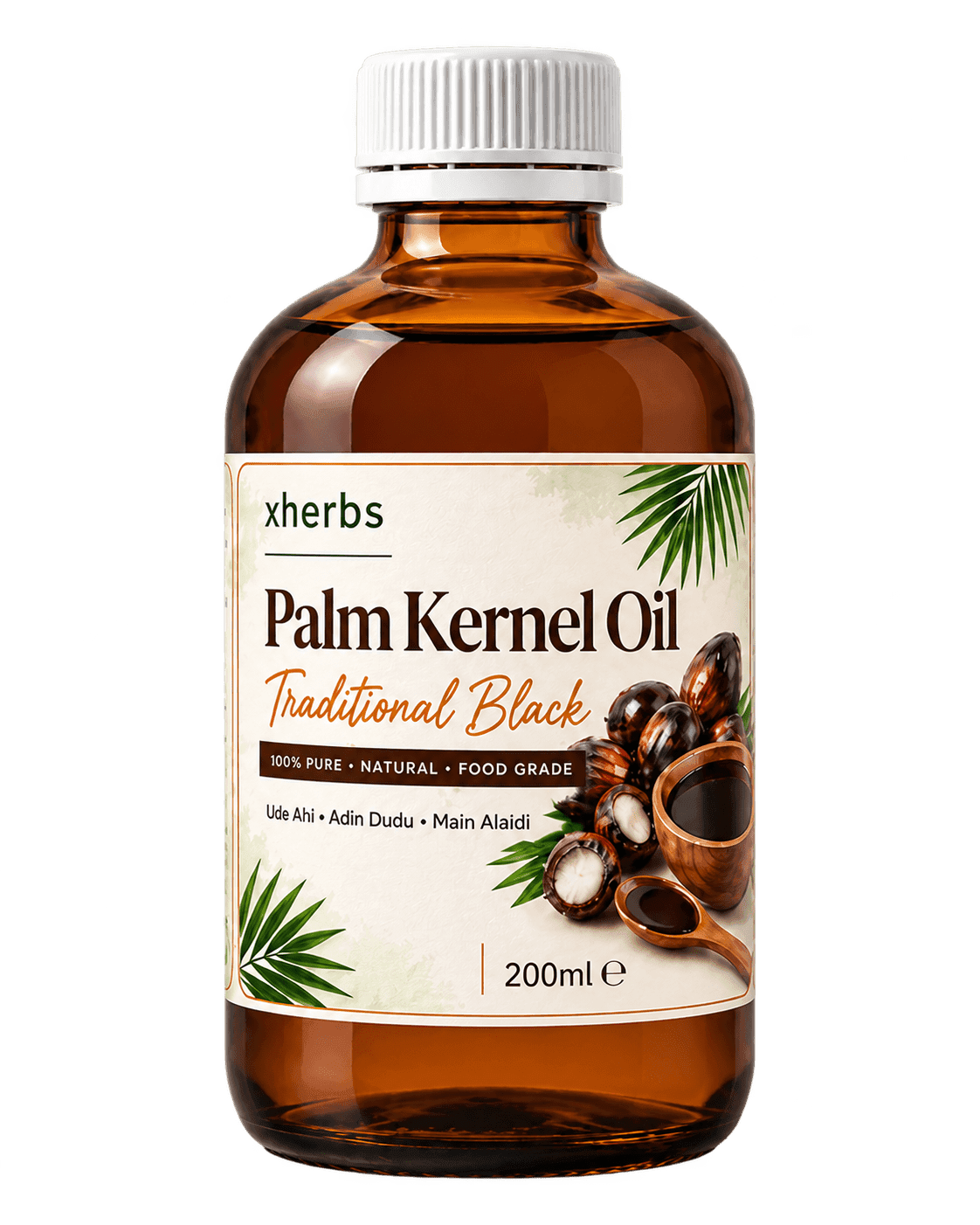 Black Palm Kernel Oil 200ml — Ude Aki / Adin Dudu / Main Alaidi — on xHerbs Store Nigeria