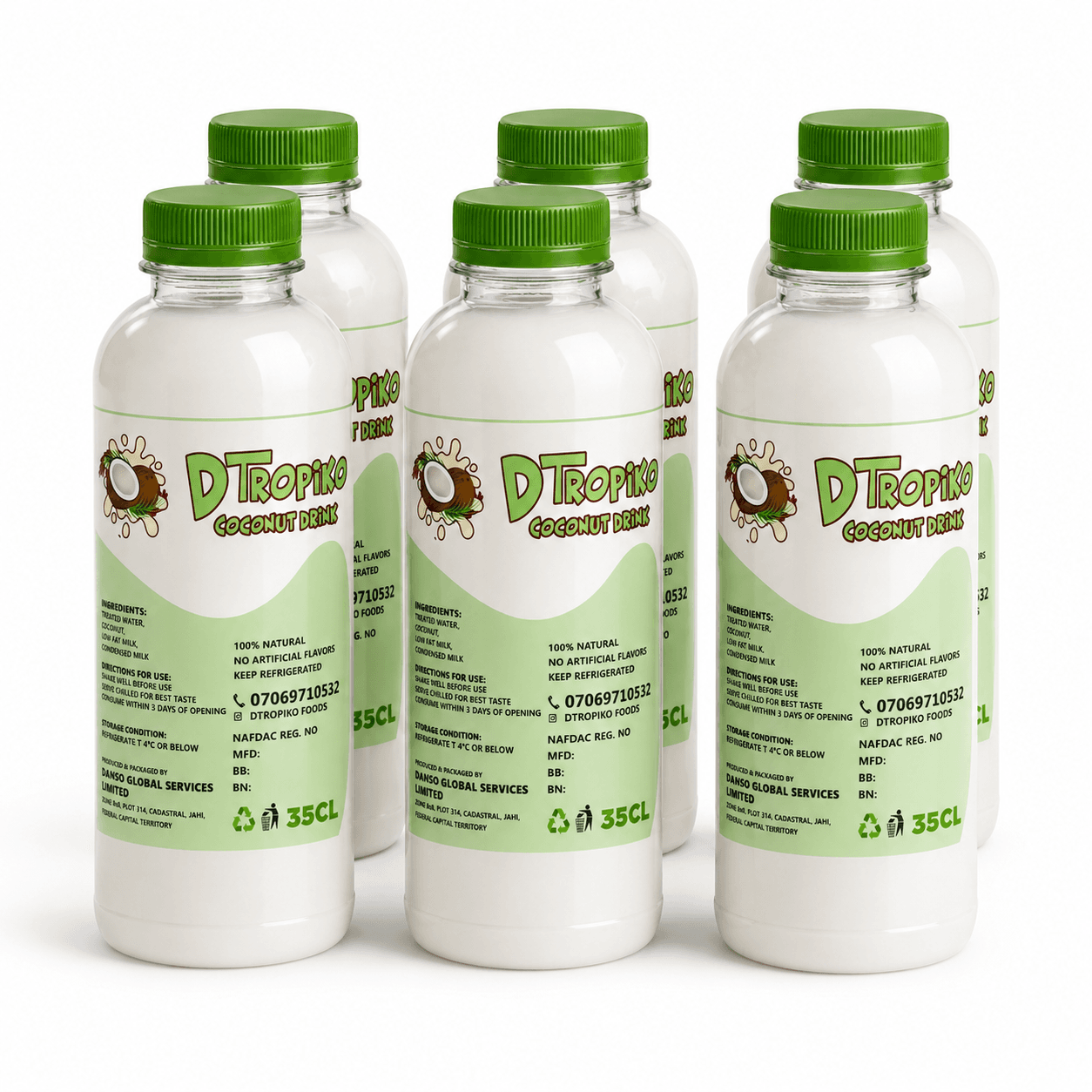 DTropiko Coconut Drink x 6 bottles 35CL each — on xHerbs Store Nigeria