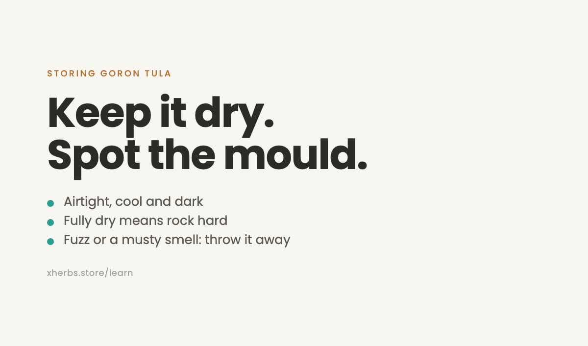 How to Store Goron Tula, and How to Spot Mouldy or Bad Fruit Before It Hurts You